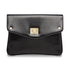 Clutch nera con applicazione di borchie oro Lora Ferres, Borse e accessori Donna, SKU b514000059, Immagine 0